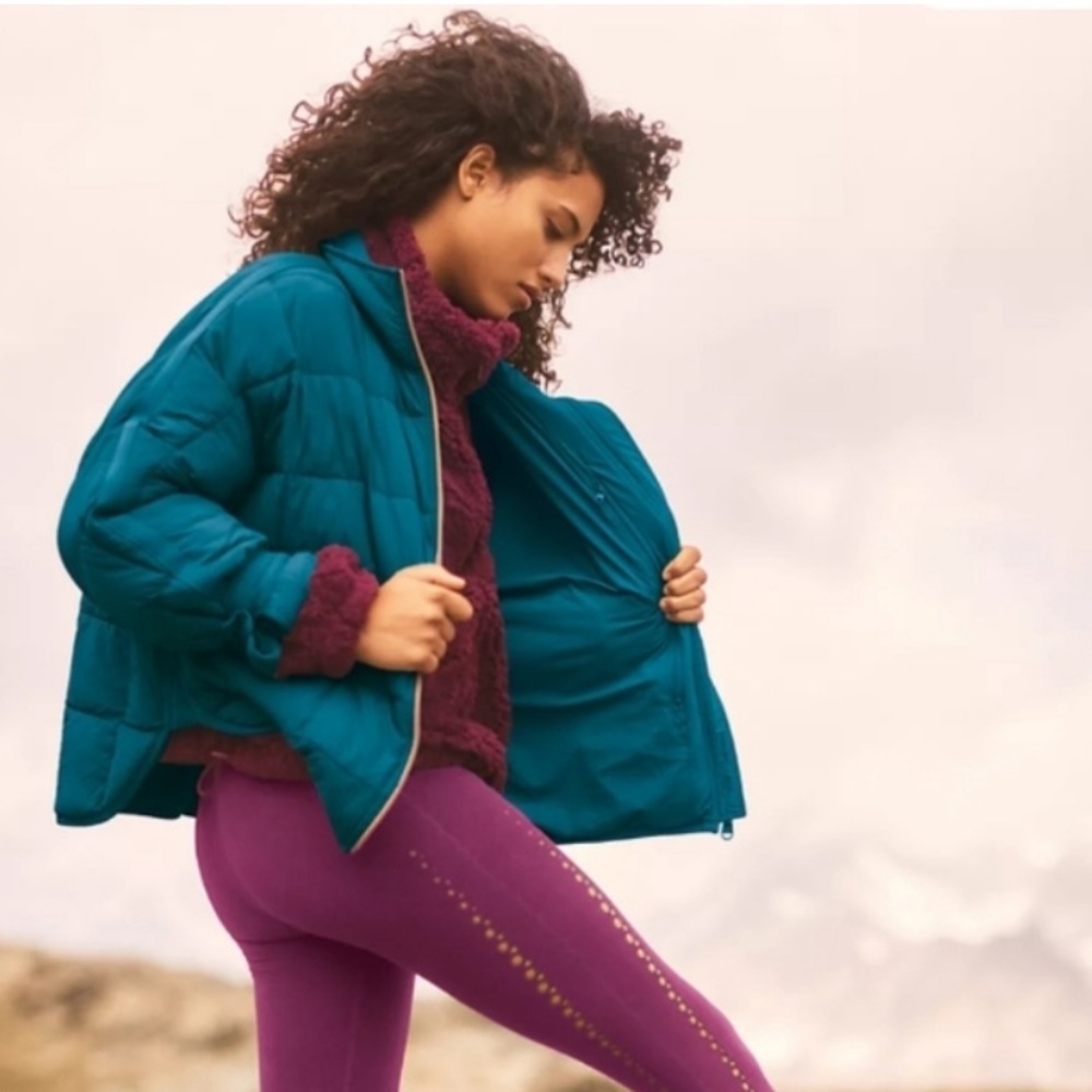 Free People Teal Pippa Packable Puffer Jacket - Picture 12 of 14